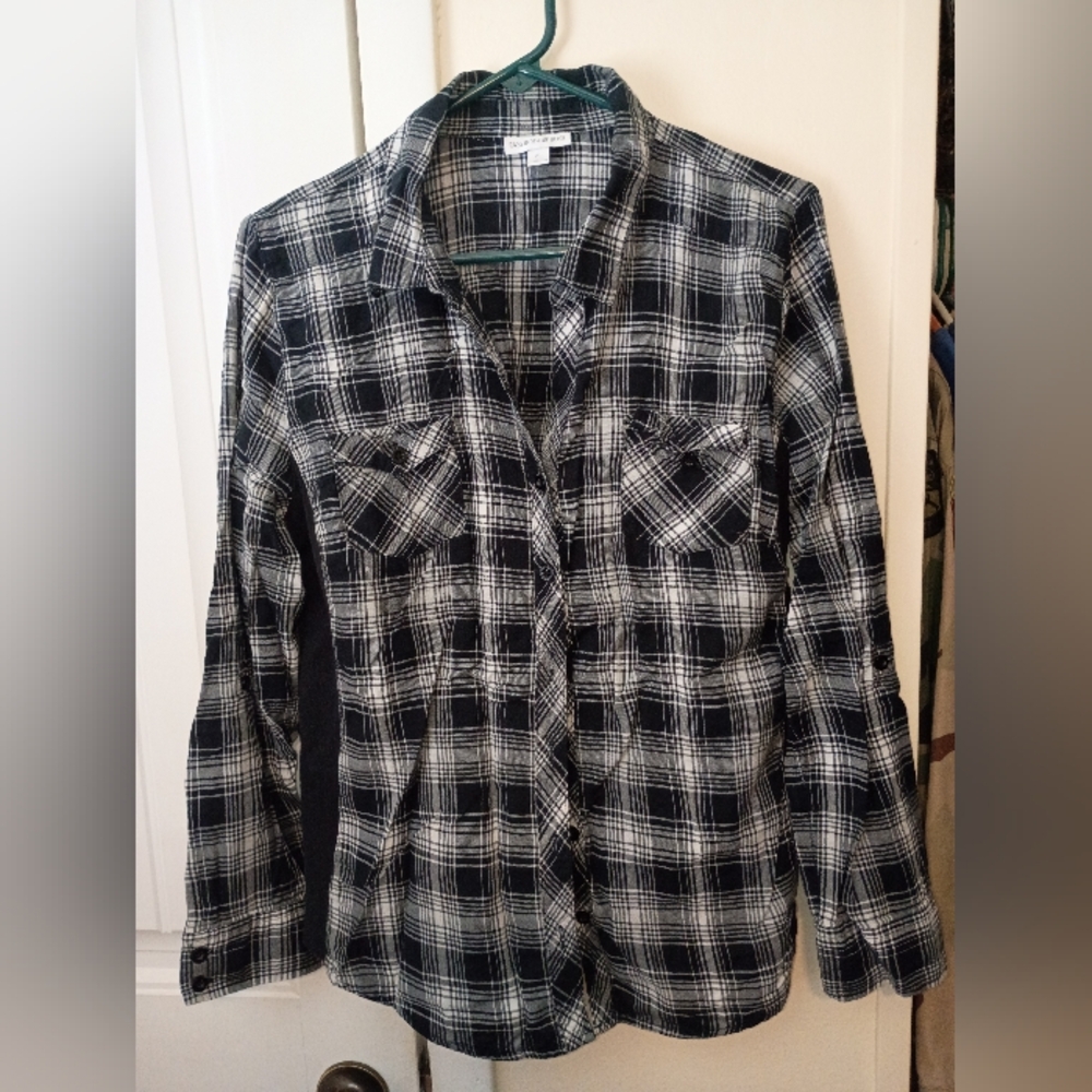 Fashion Bug Monochrome Plaid Shirt